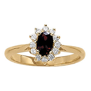 Oval Gemstone Fashion Ring · 0.24 ct tw