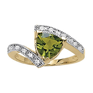 Trillion Gemstone Fashion Ring · 0.12 ct tw