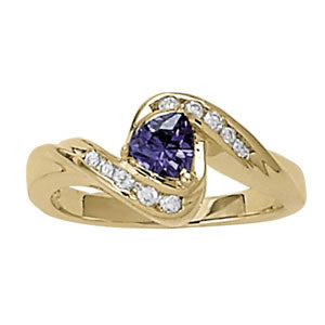 Trillion Gemstone Fashion Ring · 0.13 ct tw