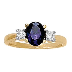 Oval Gemstone Fashion Ring · 0.20 ct tw