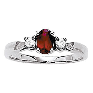 Oval Gemstone Fashion Ring · 0.12 ct tw