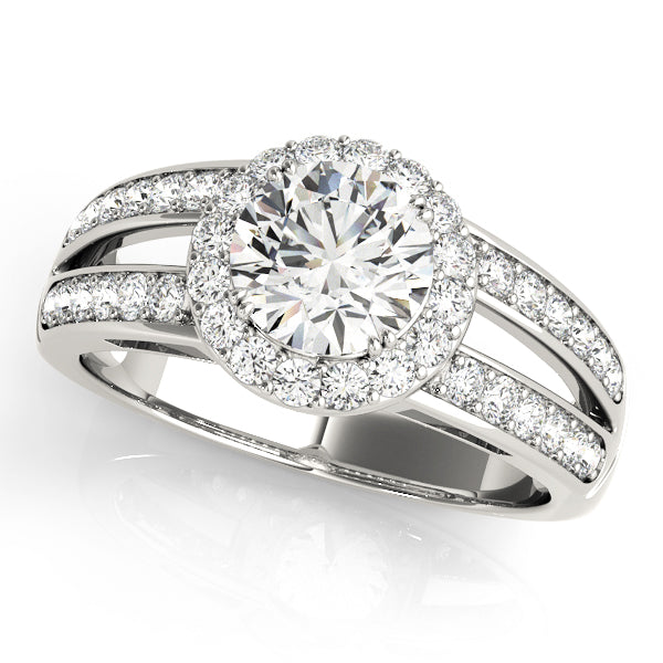 Round Halo Diamond Engagement Ring · 1.50 ct tw