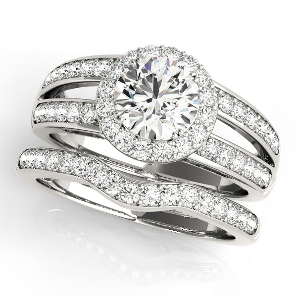Round Halo Diamond Engagement Ring · 1.50 ct tw