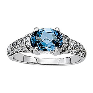 Oval Gemstone Fashion Ring · 0.41 ct tw