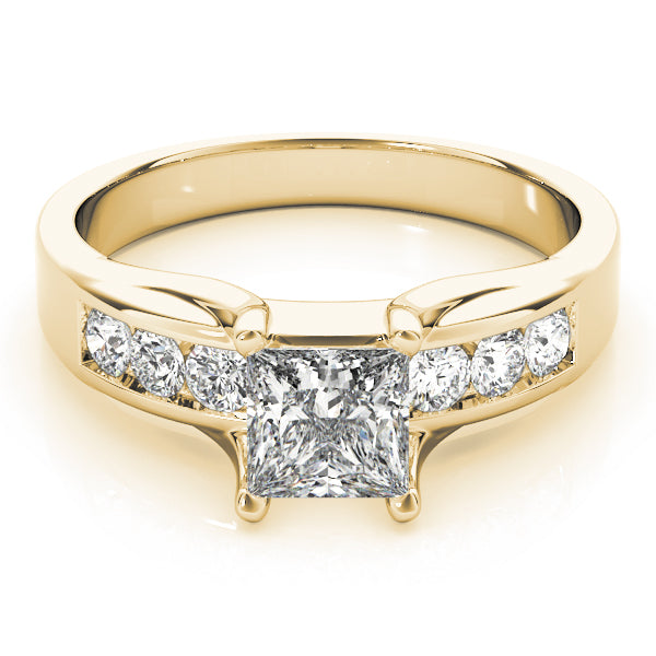 Square Single Row Channel Set Diamond Engagement Ring · 0.81 ct tw