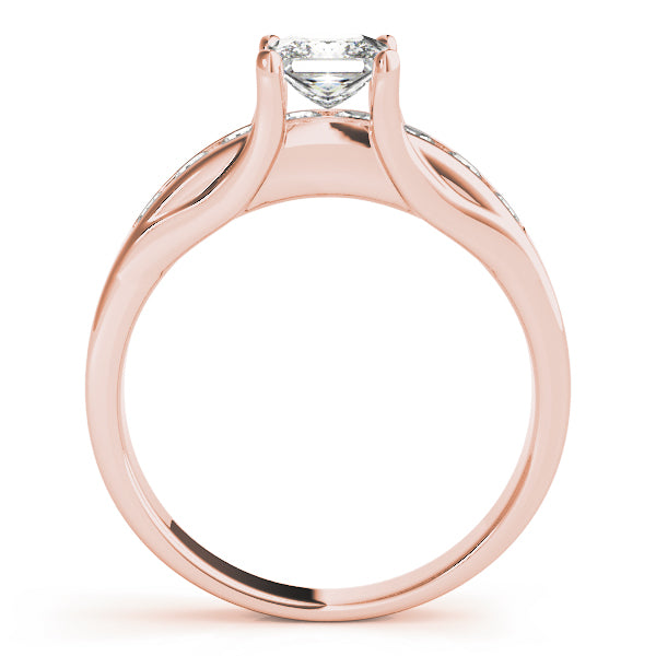 Square Single Row Channel Set Diamond Engagement Ring · 0.81 ct tw