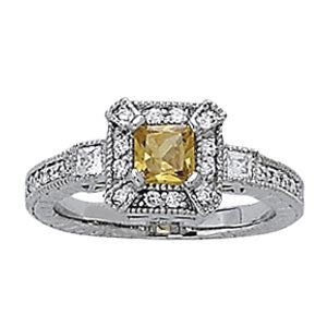 Square Princess & Cushion Gemstone Fashion Ring · 0.39 ct tw