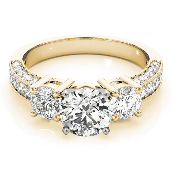 Round Three-Stone Diamond Engagement Ring · 1.10 ct tw