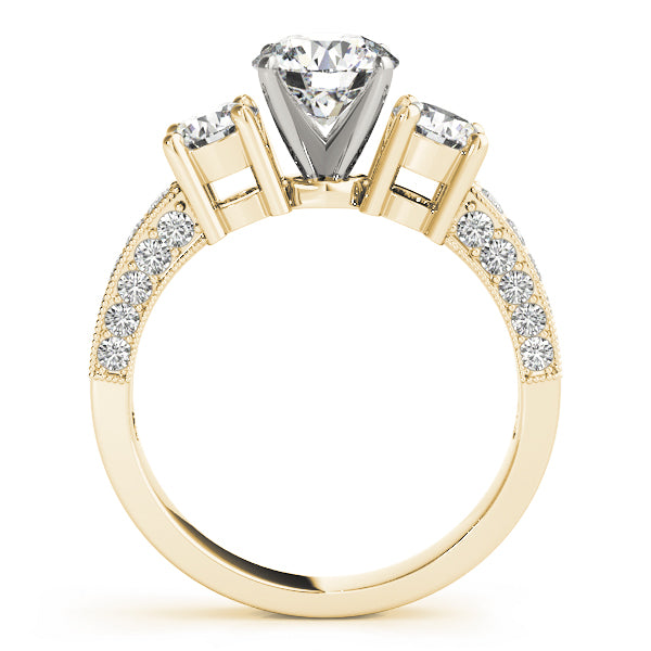 Round Three-Stone Diamond Engagement Ring · 1.10 ct tw