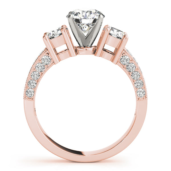Round Three-Stone Diamond Engagement Ring · 1.10 ct tw