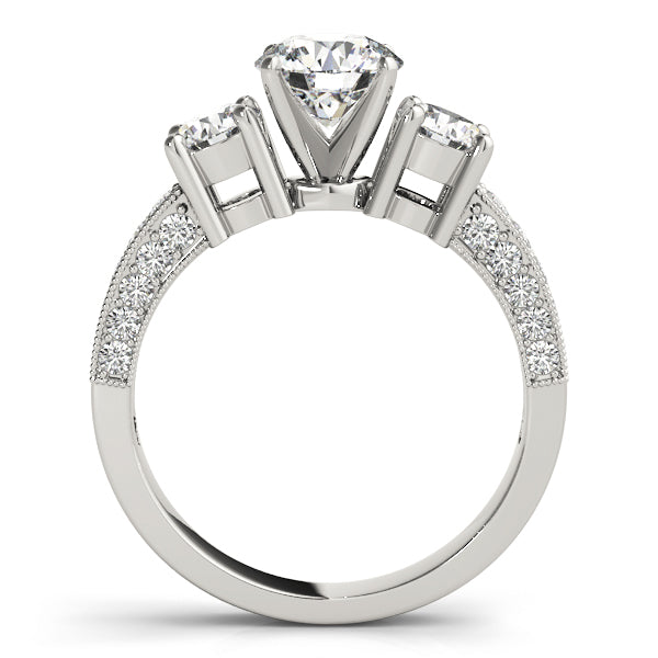 Round Three-Stone Diamond Engagement Ring · 1.10 ct tw