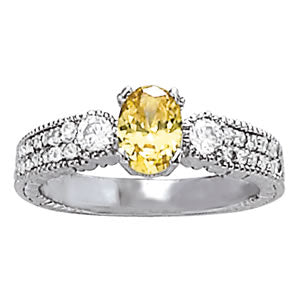 Oval Gemstone Fashion Ring · 0.38 ct tw