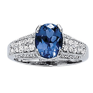 Oval Gemstone Fashion Ring · 0.35 ct tw
