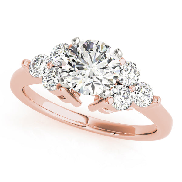 Cluster Sides Diamond Engagement Ring · 0.54 ct tw