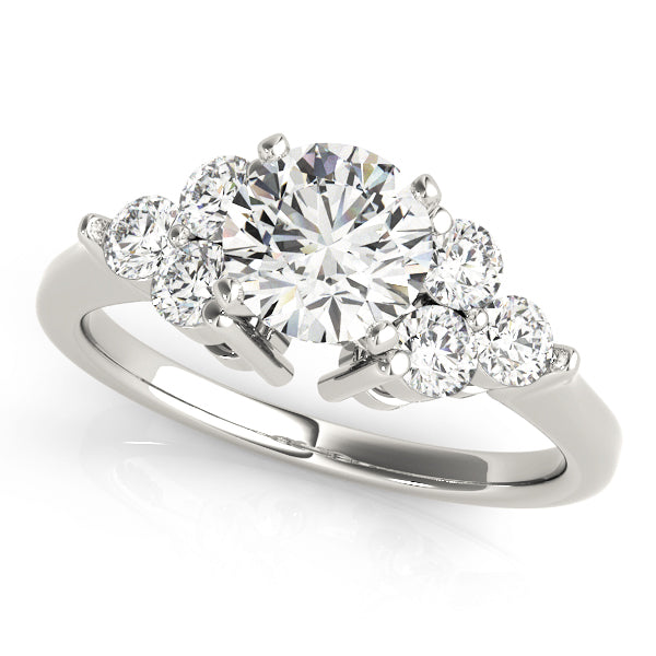 Cluster Sides Diamond Engagement Ring · 0.54 ct tw