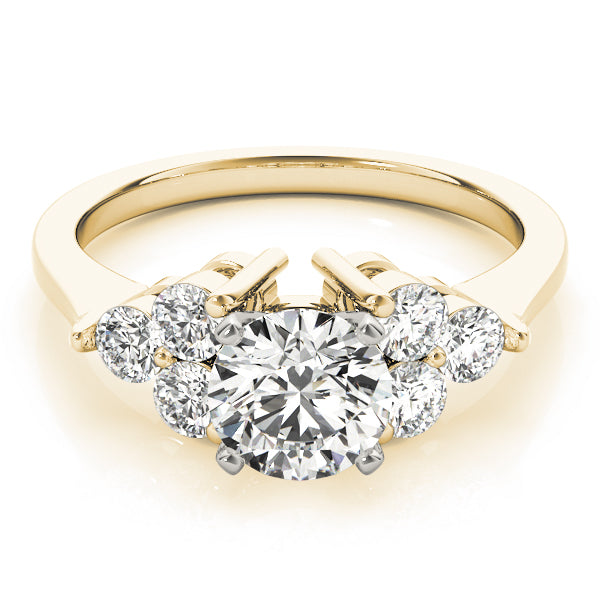 Cluster Sides Diamond Engagement Ring · 0.54 ct tw