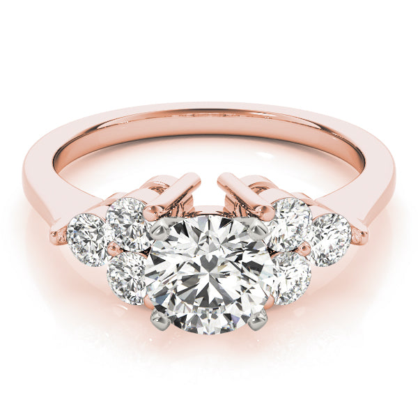 Cluster Sides Diamond Engagement Ring · 0.54 ct tw