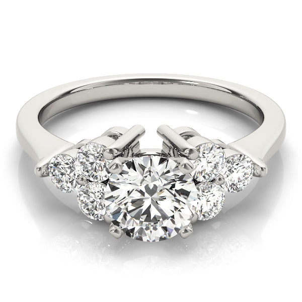 Cluster Sides Diamond Engagement Ring · 0.54 ct tw