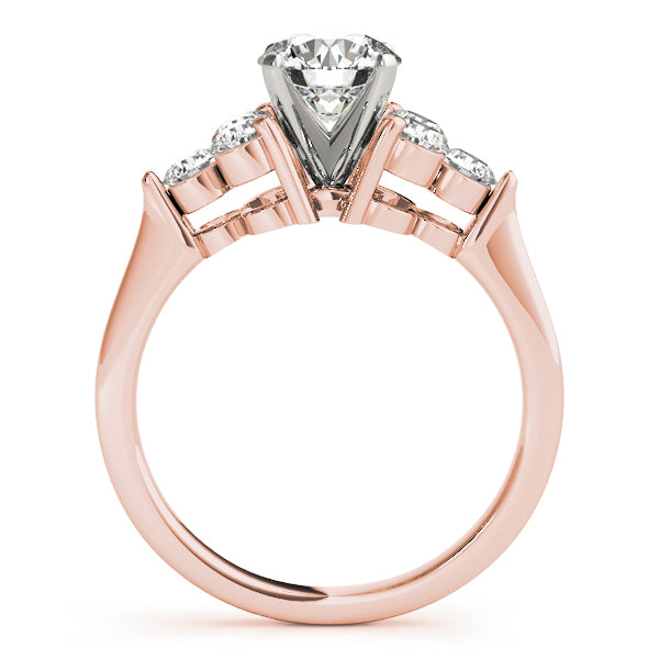 Cluster Sides Diamond Engagement Ring · 0.54 ct tw