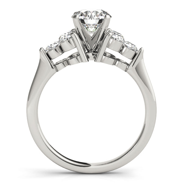 Cluster Sides Diamond Engagement Ring · 0.54 ct tw