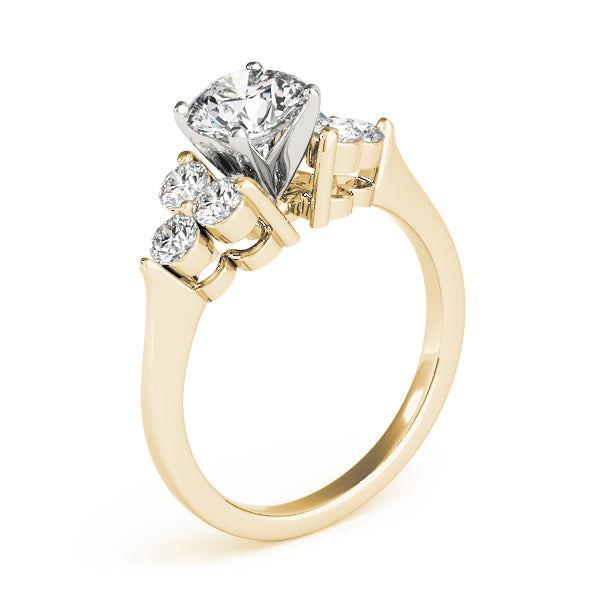 Cluster Sides Diamond Engagement Ring · 0.54 ct tw