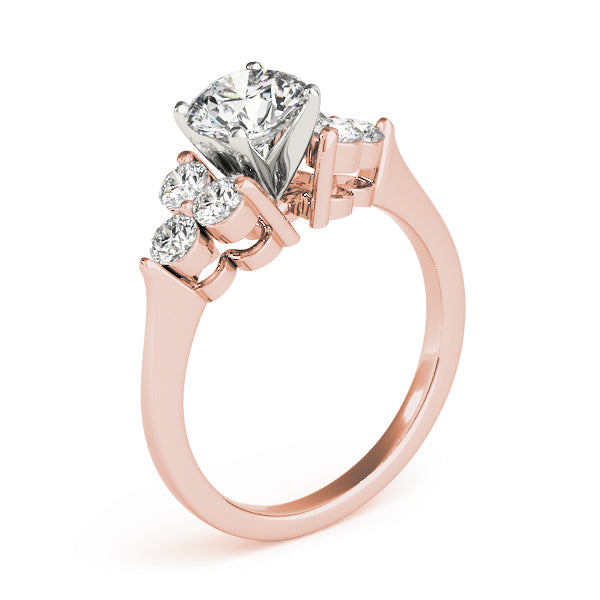 Cluster Sides Diamond Engagement Ring · 0.54 ct tw