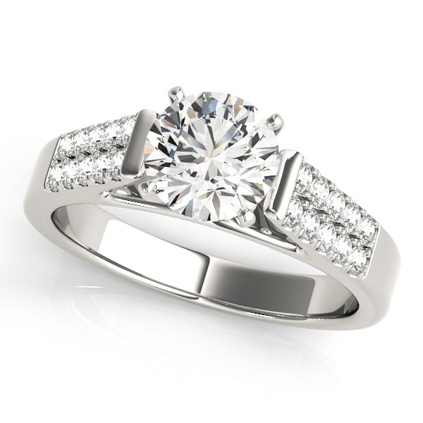 Pave Diamond Engagement Ring · 0.15 ct tw