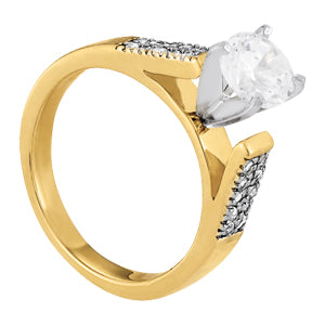 Pave Diamond Engagement Ring · 0.15 ct tw