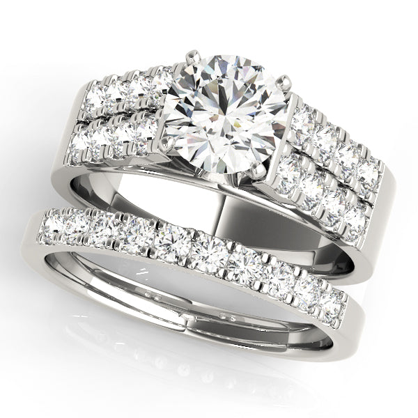 Multi-Row Diamond Engagement Ring · 0.48 ct tw