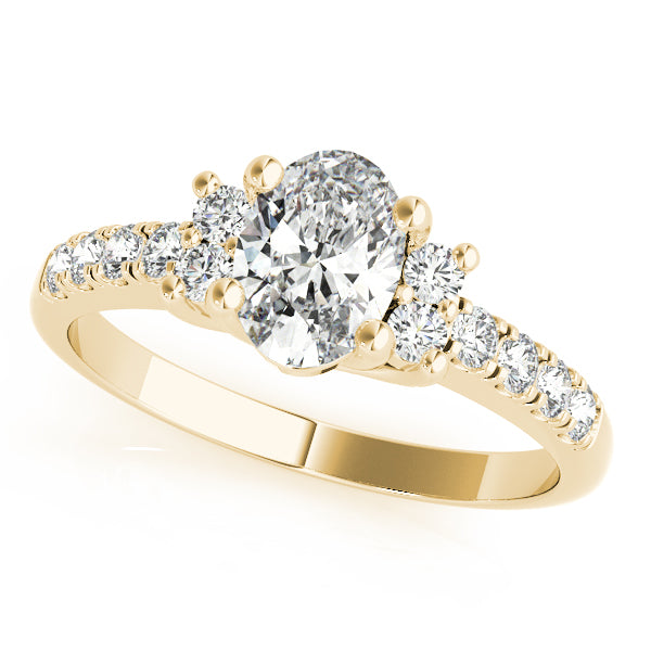 Oval Gemstone Engagement Ring · 0.21 ct tw