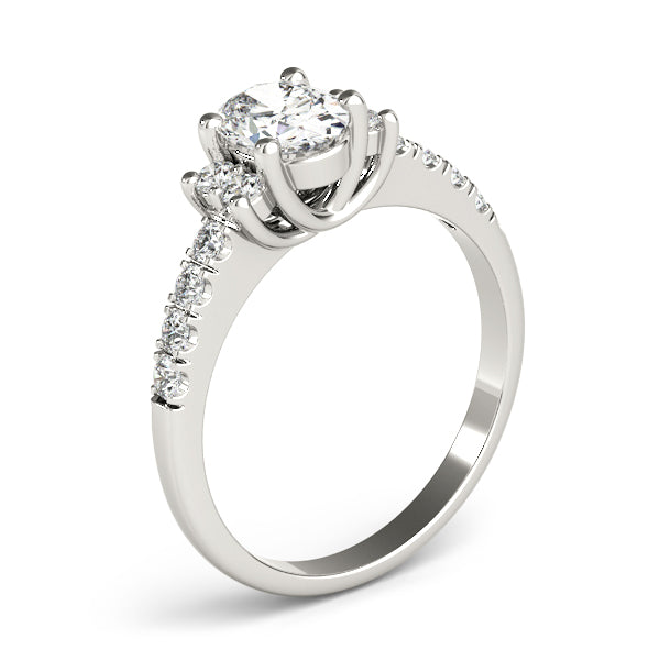Oval Gemstone Engagement Ring · 0.21 ct tw