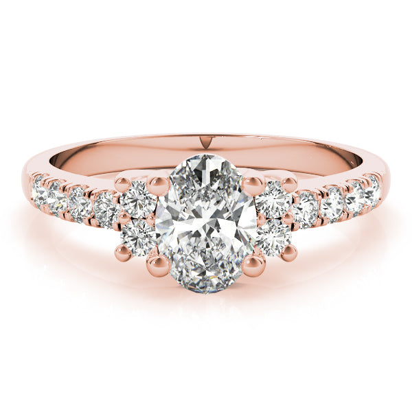 Oval Gemstone Engagement Ring · 0.21 ct tw