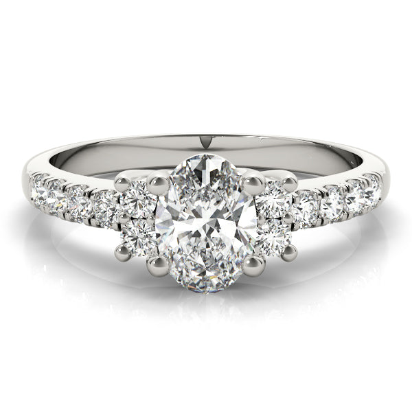 Oval Gemstone Engagement Ring · 0.21 ct tw
