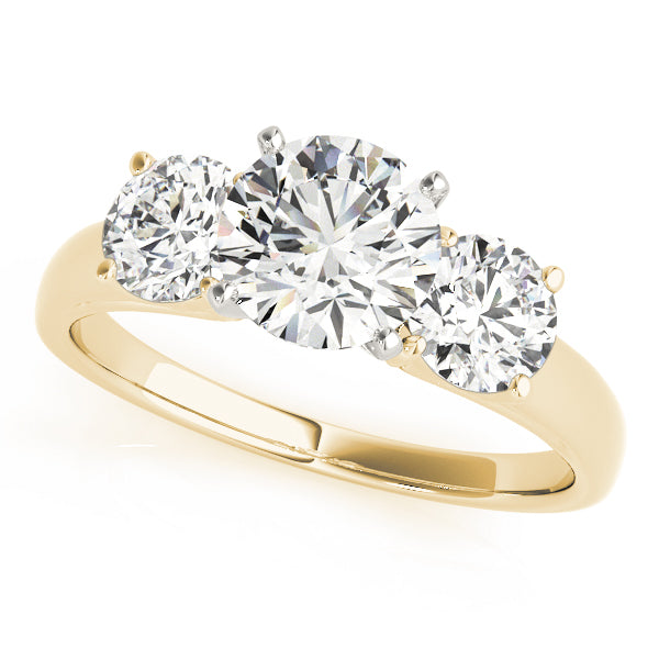 Round Three-Stone Diamond Engagement Ring · 0.50 ct tw