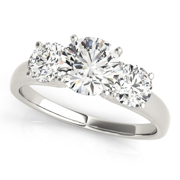 Round Three-Stone Diamond Engagement Ring · 0.50 ct tw
