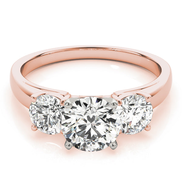Round Three-Stone Diamond Engagement Ring · 0.50 ct tw