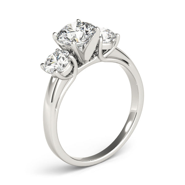 Round Three-Stone Diamond Engagement Ring · 0.50 ct tw
