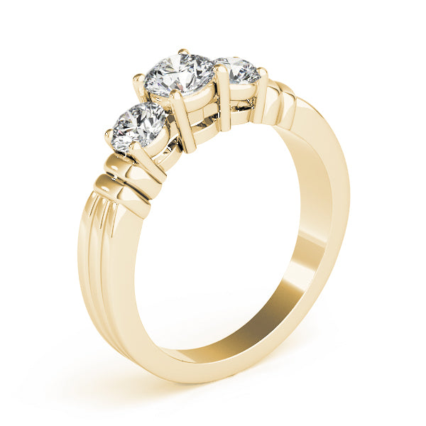 Round Three-Stone Diamond Engagement Ring · 0.50 ct tw