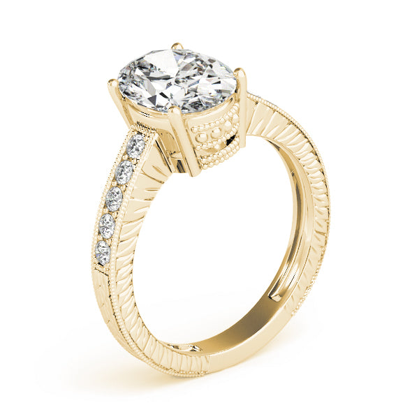 Oval Antique Diamond Engagement Ring · 0.10 ct tw