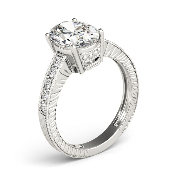 Oval Antique Diamond Engagement Ring · 0.10 ct tw