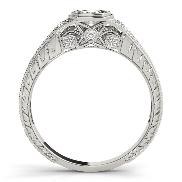Round Antique Diamond Engagement Ring · 0.34 ct tw