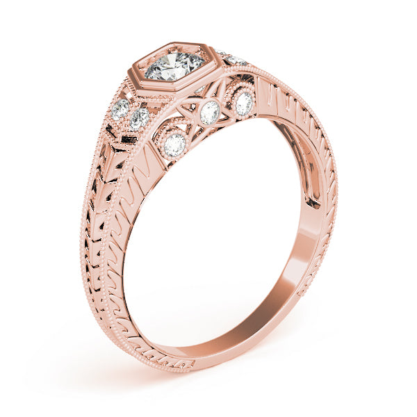 Round Antique Diamond Engagement Ring · 0.34 ct tw