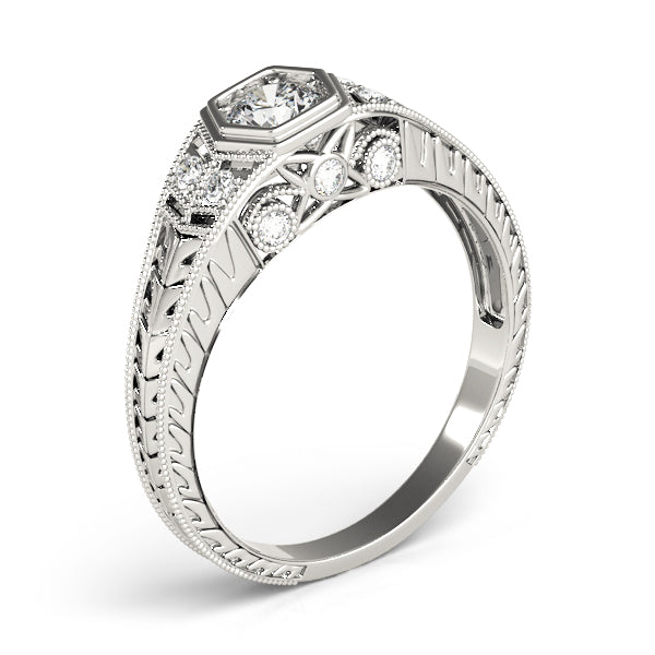 Round Antique Diamond Engagement Ring · 0.34 ct tw