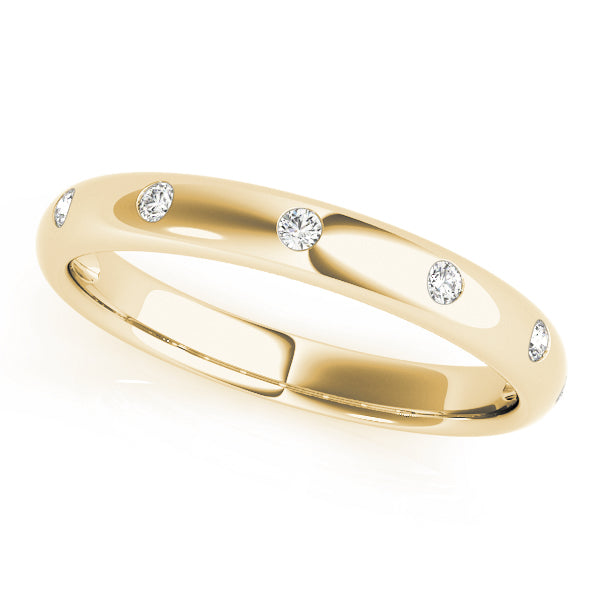 Bezel Set Diamond Wedding Band · 0.10 ct tw
