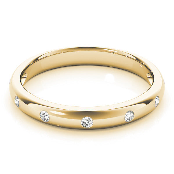Bezel Set Diamond Wedding Band · 0.10 ct tw