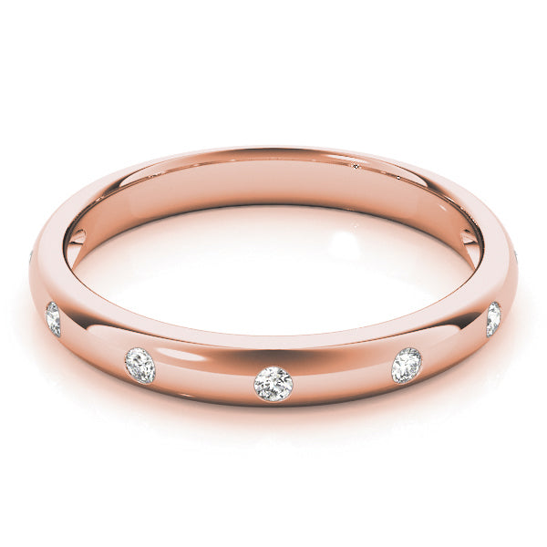 Bezel Set Diamond Wedding Band · 0.10 ct tw