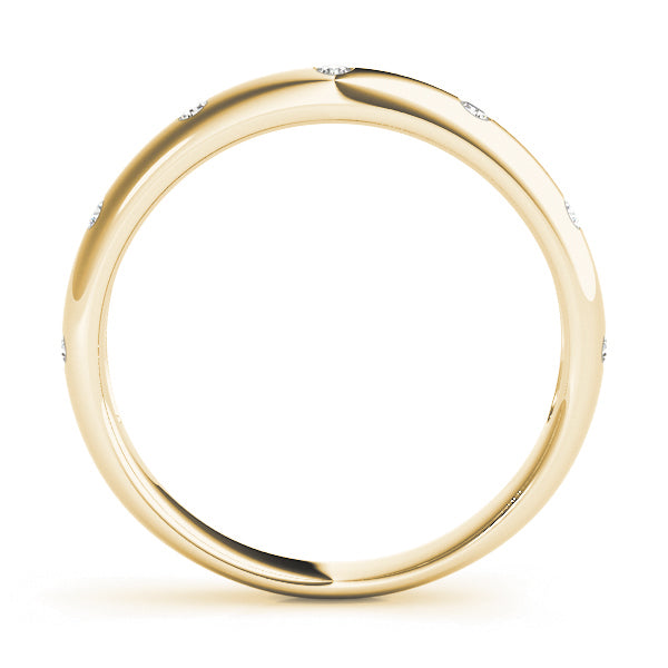 Bezel Set Diamond Wedding Band · 0.10 ct tw