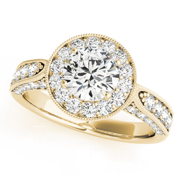 Round Halo Diamond Engagement Ring · 1.77 ct tw