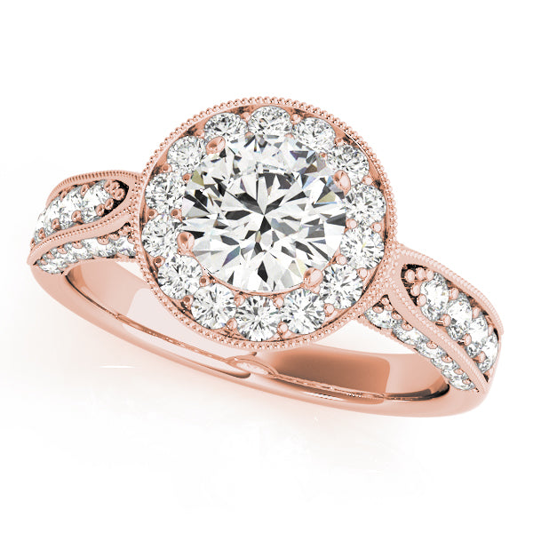 Round Halo Diamond Engagement Ring · 1.77 ct tw