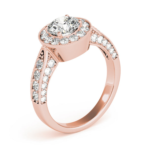 Round Halo Diamond Engagement Ring · 1.77 ct tw